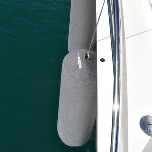 Hauraki Fleece Fender Covers -  Grey Marle fleece covers for inflatable boat fenders